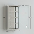 Stainless Steel Medicine Cabinet Wall Mount Frosted Door Lockable First Aid