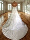 Maggie Sottero Couture Wedding Dress Ivory Size 10 Embroidered Lace And Crystals