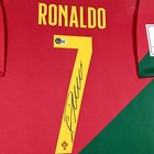 Portugal 2022 World Cup Cristiano Ronaldo Signed Jersey Framed Beckett Bas