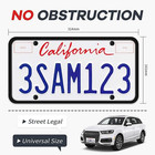 Aujen Silicone License Plate Frames 2 Pack Black Side-opening 2 