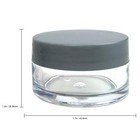12 Pieces 20g 20ml Round Clear Cosmetic Cream Sample Jars Gray Lids Bpa Free