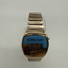 Vintage Chessie System Railroad Digital Watch Gold Tone Mens - New Battery-works
