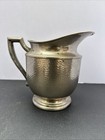 Vintage Epns Hammered Silver Plate Creamer Pitcher Footed Handle