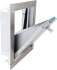 Certichute    Universal Bottom Hinged Ss Chute Door 15 X 18  Self Closing T Handle