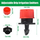 200pcs Adjustable Drip Irrigation Emitters 1 4 Inch Irrigation Drippers 360 Degr