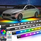 Car Underglow Led Lights 4 Pcs Dream Color Chasing Strip 4 Pcs Dream Color