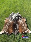 Authentic Tricolor Cowhide Rug Leather Natural Hair On Cow Hide Carpet Skin