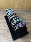 Huge Lot 8 Navajo Zuni Sterling  Turquoise Coral Child Baby Size Cuff Bracelets