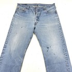 Levis 501 Jeans Men Size 32 X 28 Actual Button Fly Straight Vintage 90s Made Usa
