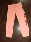 Rare Peach Victoria s Secret Pink Joggers Sweats Lounge Pants S Leopard Animal