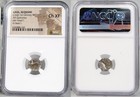 Finest Style  The Sequani Celts  Gaul  Celtic Male Head boar Coin  Ngc Choice Xf