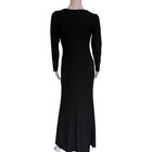 Vintage 1990s Black Grommeted Bodycon Maxi Dress Goth Women   s Small