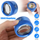 Light Jewelry Eye Loop Pocket Magnifying Glass Tool 30x Jewelers Loupe Magnifier