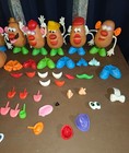 Large Lot Of Mr  Potato Head Mrs  Potatohead Toys Over 150 Pieces Vintage 80s