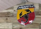 Plaque Abarth Enamel 46x50 Cm Warranty-10 Years Emblem Sign Logo Plate