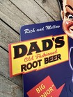 Original Vintage 1950 s Dad s Root Beer Soda Pop Bottle Topper Sign Display Nos