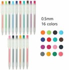 Muji Smooth Gel Ink Ball Point Pen Knock Type 0 5mm 16 Color Select   Set