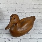Vintage 70 s Faux Wood Mallard Duck Display Table Decor Cabin Lodge Rustic