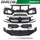 Type R Style Front Bumper Cover Kit For 2016-2021 Honda Civic Sedan 10th