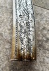 Scrimshaw Faux Resin  ship Sachem 1856-59  Carved Whaler Walrus Tooth Tusk 13 