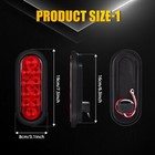 2x 6  Trailer Truck Led Red Oval Stop Turn Brake Tail Lights W  Mounting Bracket