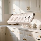 Pull Down Silverware Rack  Under Cabinet Kitchen Storage Organizer  Counter R   