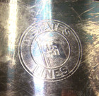 Vintage States Lines Steamship Silverplate Food Dome   Plate