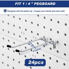 Pegboard Double Arm Peg Straight Hook Garage Storage Wall Organizer Pegboard    