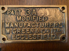 Vintage Maritime Brass Foundry Makers Plate 6  X 3  W Green   Co  Ltd 