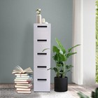 5 Tiers Storage Organizer Case Bedroom Storage Cabinet With Drawer Closet White