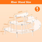 3 Tier Acrylic Display Risers  Half Moon Cupcake Stand  Clear Perfume Organizer 