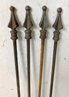 4qty  43  Plant Stake Flower Garden Trellis Metal Quad Cast Iron Fence Finial