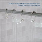 Amazerbath 12 Gauge Heavy Duty Crystal Clear Thick Shower Curtain Liner With Hea