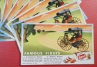 Famous Firsts     Bond Bread     Unused Fountain Pen Ink Blotters     Lot Of 17