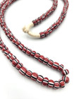  Glass Chevron Beads From Ghana Africa Strand Brown Black White