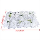 New 12pcs Artificial Flower Wall White Rose Hydrangea Panel Wedding Floral Mat