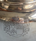 Antique C1834 William Iv Silver Plated Ale Wine Serving Jug Armorial Crested