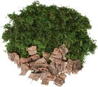 Fake Moss   Tree Bark Fairy Garden Accessories For Crafts Terrarium Decor 