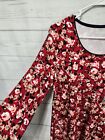 Kim Rogers Ladies Size Medium Long Sleeve Stretch Tee Shirt Floral Casual   