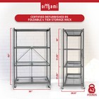Origami R5 Foldable 4 Tier Storage Rack W  Wheels  Pewter   open Box 