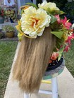 Unusual Ooak Day Of The Dead Pull Pin Head Sculpture Piece Styrofoam Blond Hair