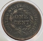 1852 Braided Hair Large Cent     Pre-civil War U s  Copper     Holed - Free Shipping