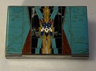 Southwest Turquoise Inlay  Business Card Holder  Multicolor Inlay Stones