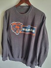 Vintage Chicago Bears Team Logo Fleece Crewkneck Grey Mens Large
