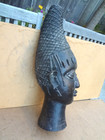 Vintage African Benin Bronze Head 24 