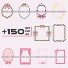 Valentine   s Day Ribbon   Frame Svg Bundle     80 Vector Designs