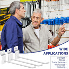 100 Pcs Slatwall Hooks 6 Inch Panel Display Hooks Metal Slat Wall Hanging Hooks