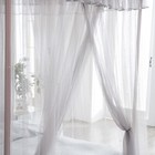 Chinese Mosquito Net Summer Bed Canopy Netting With Stainless Steel Tubes Queen