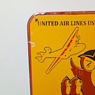 Vintage Pennzoil United Airlines Porcelain Enamel Metal Sign 10  X 8  Inch