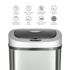 Nine Stars Automatic Motion Sensor Trash Can  Hands-free  Soft-close Lid Silver